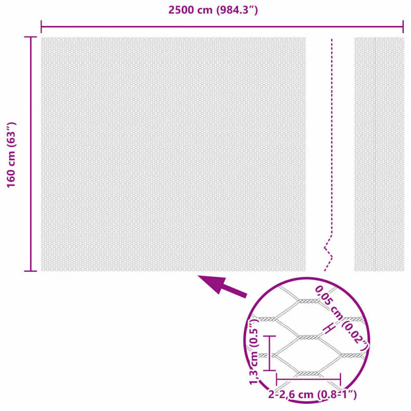 Słupek ogrodzeniowy. Srebrny 25 x 1,6 m (siatka 13 mm) Stal