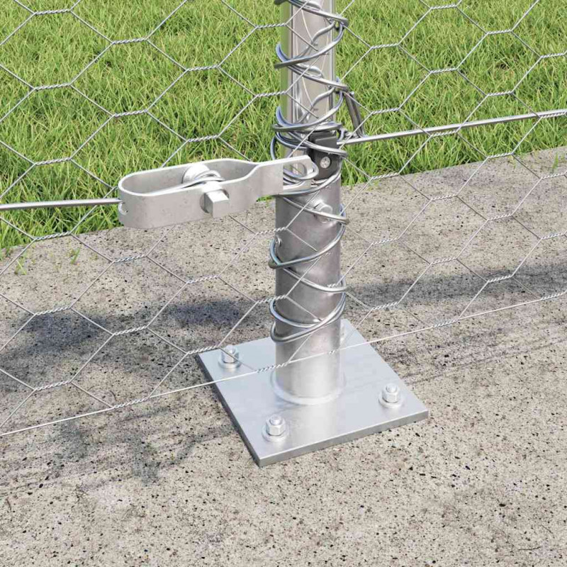 Słupek ogrodzeniowy. Srebrny 50 x 0,4 m (siatka 36 mm) Stal