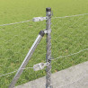 Słupek ogrodzeniowy. Srebrny 50 x 0,6 m (siatka 50 mm) Stal