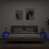 Szafki nocne z LED, ścienne, 2 szt., przydymiony dąb