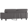 2-osobowa sofa, szary, 140 cm, sztuczna skóra