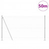 Słupek ogrodzeniowy. Srebrny 50 x 1,2 m (siatka 36 mm) Stal