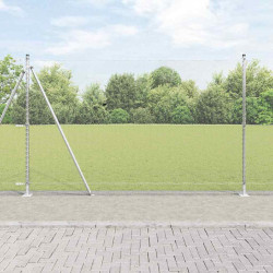 Słupek ogrodzeniowy. Srebrny 50 x 1,4 m (siatka 13 mm) Stal