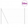 Słupek ogrodzeniowy. Srebrny 50 x 1,4 m (siatka 36 mm) Stal