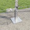 Słupek ogrodzeniowy. Srebrny 50 x 1,5 m (siatka 25 mm) Stal