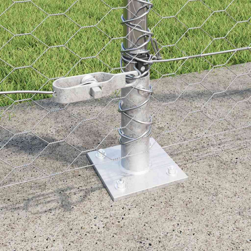 Słupek ogrodzeniowy. Srebrny 50 x 1,6 m (siatka 36 mm) Stal