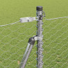 Słupek ogrodzeniowy. Srebrny 50 x 1,6 m (siatka 36 mm) Stal