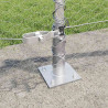 Słupek ogrodzeniowy. Srebrny 100 x 0,4 m (siatka 25 mm) Stal