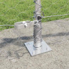 Słupek ogrodzeniowy. Srebrny 100 x 0,4 m (siatka 50 mm) Stal