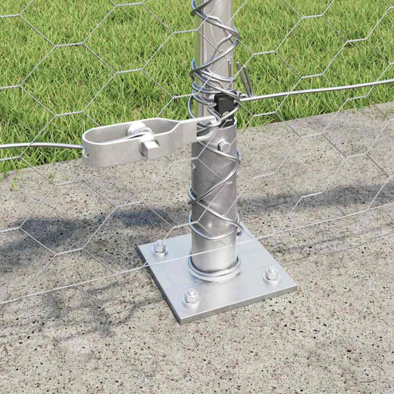 Słupek ogrodzeniowy. Srebrny 100 x 0,5 m (siatka 50 mm) Stal