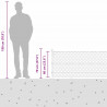 Słupek ogrodzeniowy. Srebrny 100 x 0,6 m (siatka 36 mm) Stal