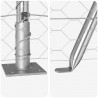 Słupek ogrodzeniowy. Srebrny 100 x 0,6 m (mesh 50 mm) Stal