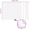 Słupek ogrodzeniowy. Srebrny 100 x 0,8 m (siatka 36 mm) Stal