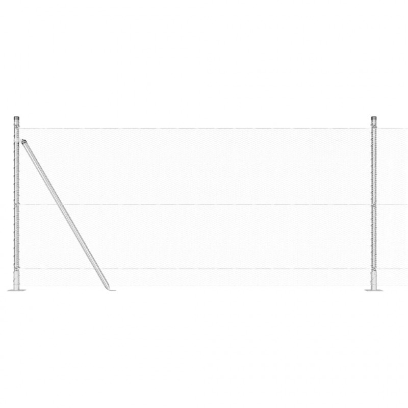 Słupek ogrodzeniowy. Srebrny 100 x 1 m (siatka 13 mm) Stal