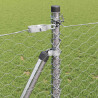 Słupek ogrodzeniowy. Srebrny 100 x 1 m (siatka 36 mm) Stal