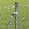 Słupek ogrodzeniowy. Srebrny 100 x 1,2 m (siatka 50 mm) Stal
