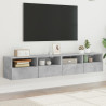 Ścienne szafki TV, 2 szt., szarość betonu, 80x30x30 cm