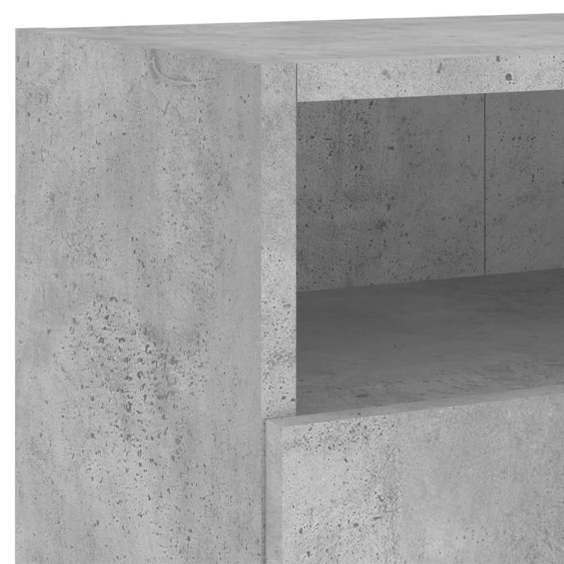 Ścienne szafki TV, 2 szt., szarość betonu, 80x30x30 cm