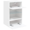 Ścienna szafka TV z LED, biała, 40x30x60,5 cm