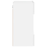 Ścienna szafka TV z LED, biała, 40x30x60,5 cm