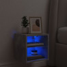 Ścienna szafka TV z LED, szarość betonu, 30x28,5x30 cm