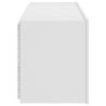 Ścienna szafka TV z LED, biała, 100x35x41 cm