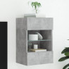 Ścienna szafka TV z LED, szarość betonu, 40x30x60,5 cm