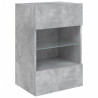 Ścienna szafka TV z LED, szarość betonu, 40x30x60,5 cm