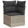 Zestaw Sof na Ogród 4 pcs Jasnoszary polirattan
