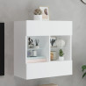 Ścienna szafka TV z LED, biała, 58,5x30x60,5 cm