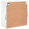 Ścienna szafka TV z LED, biała, 58,5x30x60,5 cm
