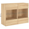 Ścienna szafka TV z LED, dąb sonoma, 78,5x30x60,5 cm