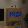 Ścienna szafka TV z LED, dąb sonoma, 78,5x30x60,5 cm