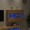 Ścienna szafka TV z LED, dąb sonoma, 98,5x30x60,5 cm