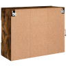Ścienna szafka TV z LED, przydymiony dąb, 78,5x30x60,5 cm