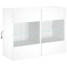 Ścienna szafka TV z LED, biała, 78,5x30x60,5 cm