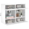 Ścienna szafka TV z LED, biała, 78,5x30x60,5 cm