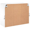 Ścienna szafka TV z LED, biała, 78,5x30x60,5 cm