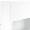 Ścienna szafka TV z LED, biała, 78,5x30x60,5 cm