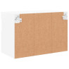 Ścienna szafka TV z LED, biała, 60x30x40 cm