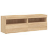 Ścienne szafki TV z LED, 2 szt., dąb sonoma, 60x30x40 cm