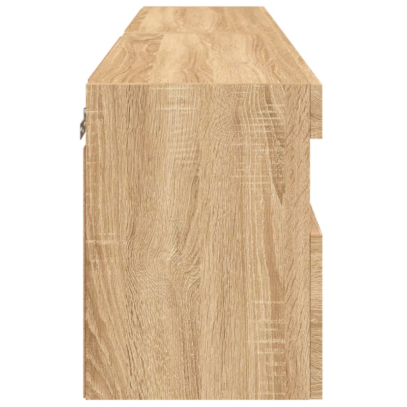 Ścienne szafki TV z LED, 2 szt., dąb sonoma, 60x30x40 cm