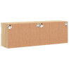 Ścienne szafki TV z LED, 2 szt., dąb sonoma, 60x30x40 cm