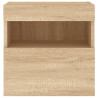 Ścienne szafki TV z LED, 2 szt., dąb sonoma, 40x30x40 cm