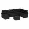 Zestaw Sof na Ogród z poduszką 9 pcs Beżowy Polirattan
