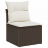 Zestaw Sof na Ogród z poduszką 6 pcs Brązowy Polirattan