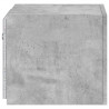Ścienna szafka TV z LED, szarość betonu, 30,5x35x30 cm