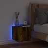 Ścienna szafka TV z LED, przydymiony dąb, 30,5x35x30 cm