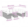 Zestaw Sof na Ogród z przechowywaniem 10 pcs Beżowy polirattan
