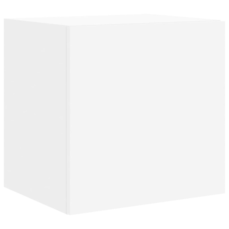 Ścienne szafki TV z LED, 2 szt., białe, 40,5x35x40 cm